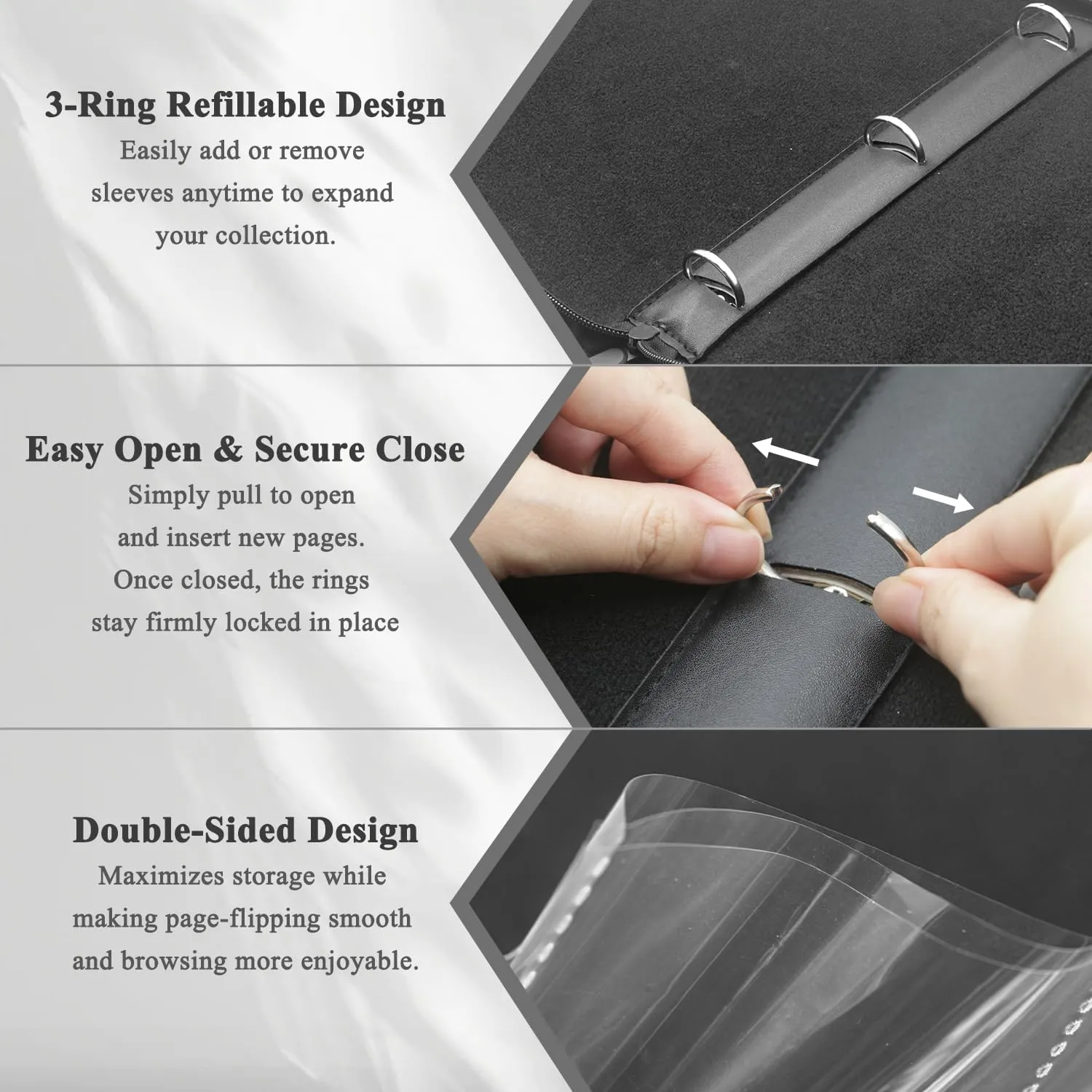Trading Card Binder 9 Pocket, Toploader Binder with 900-Capacity Double-Sided Sleeves, Top Loader Binder for Cards, Baseball, Football, Sports, MTG, TCG Collector Album.