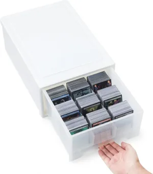 Trading Card Storage Box Holds up to 2400 Cards，Plastic Large Card Storage Box for Loose Trading Cards,MTG,and Sports Card Storage Boxes Sorting 15 grids Box