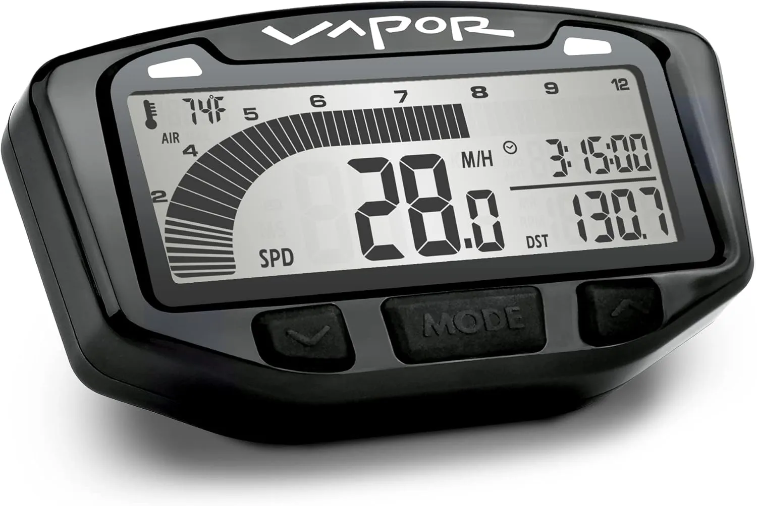 Trail Tech 752-114 Vapor Digital Speedometer Tachometer Gauge Kit, 2000-2019 Polaris Sportsman Ranger RZR ACE