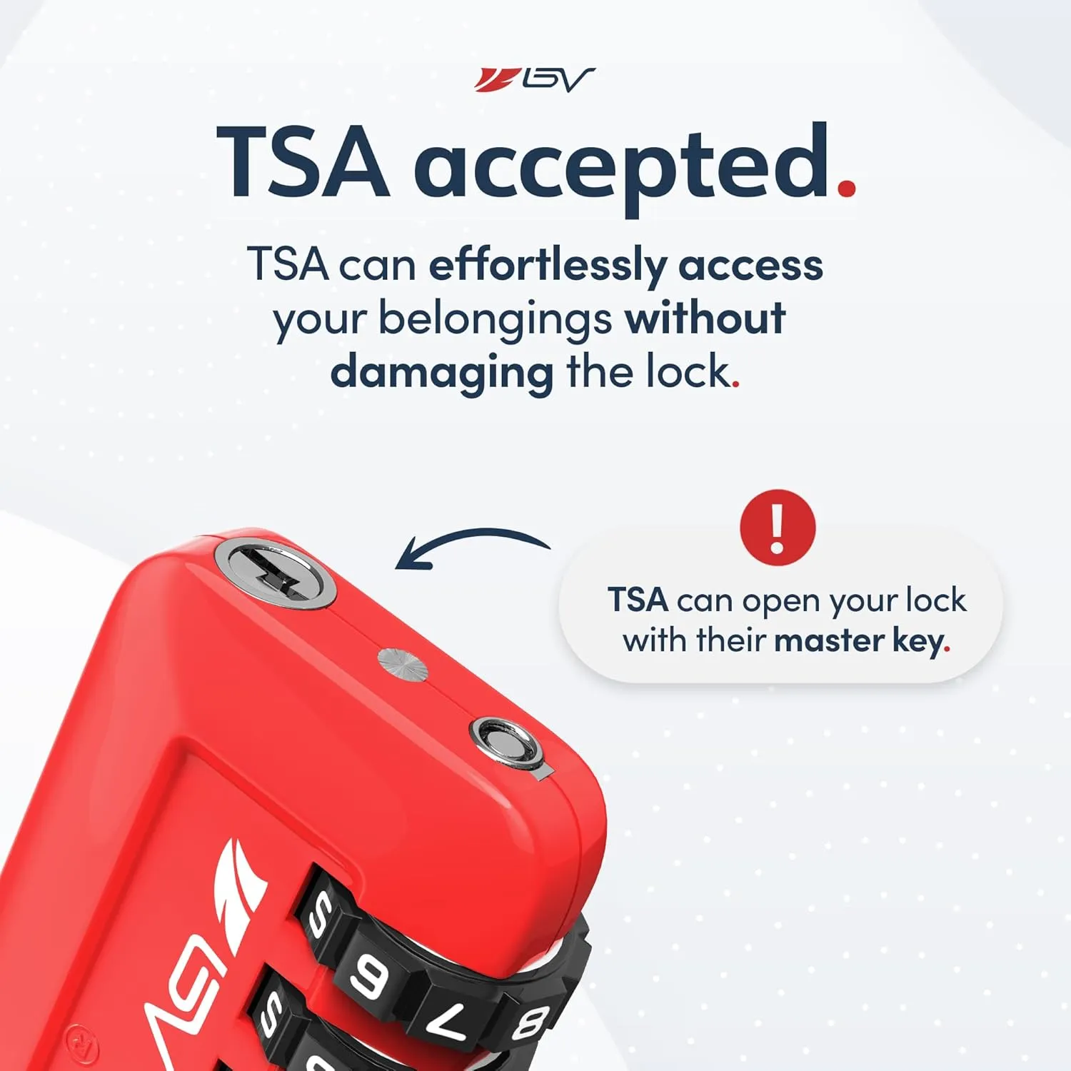 TSA Accepted Luggage Travel Lock, Set-Your-Own Combination Lock for School Gym Locker, Golf Bag, Luggage Suitcase Baggage Locks, Filing Cabinets, Toolbox, Case (Red, 4 Pack)