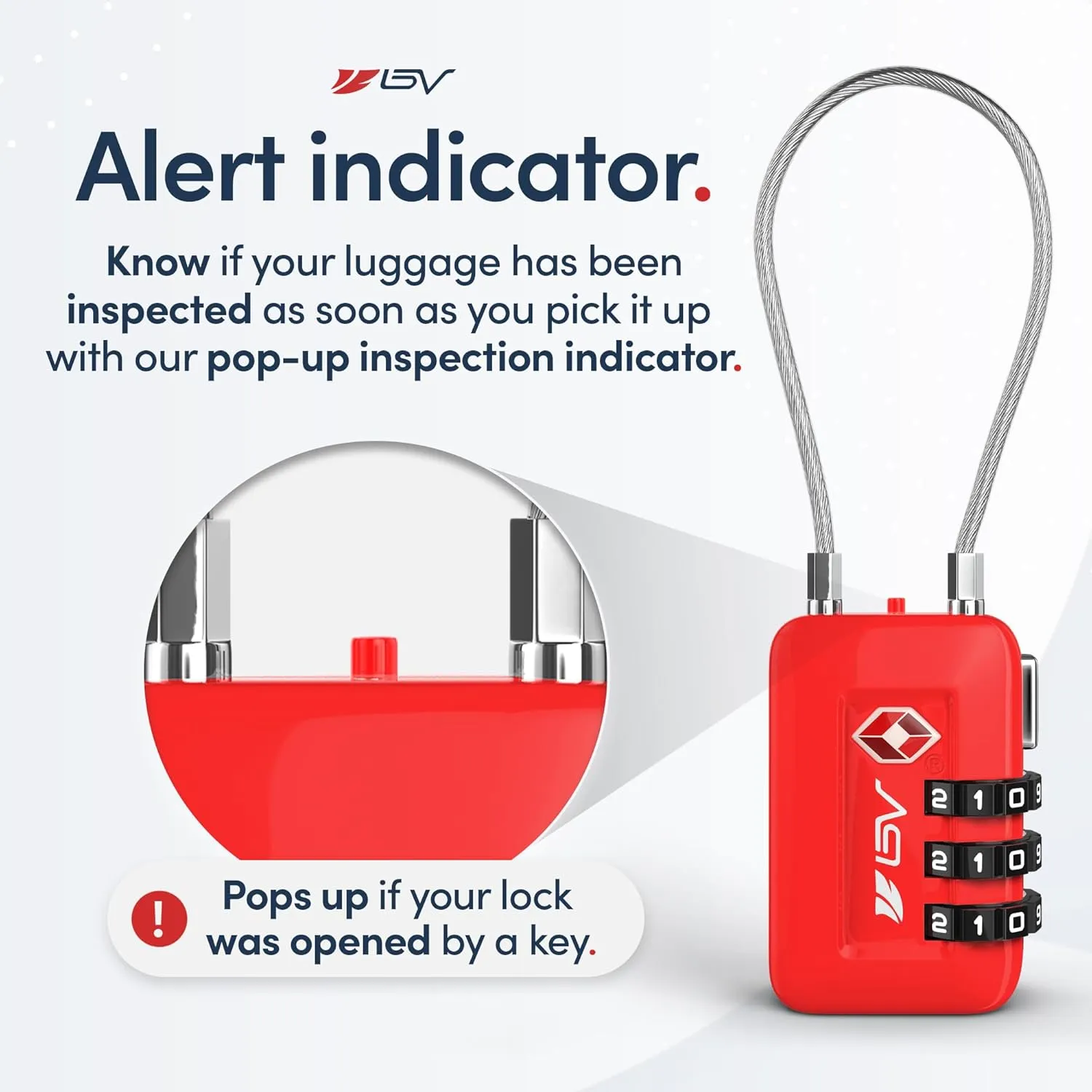 TSA Accepted Luggage Travel Lock, Set-Your-Own Combination Lock for School Gym Locker, Golf Bag, Luggage Suitcase Baggage Locks, Filing Cabinets, Toolbox, Case (Red, 4 Pack)