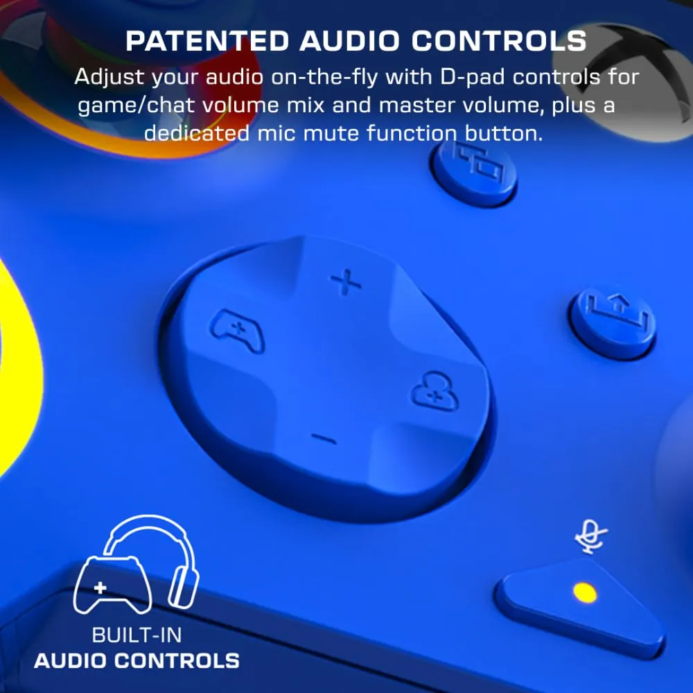 Turtle Beach Afterglow Wave Wired RGB Gaming Controller - Licensed for Xbox Series X|S, Xbox One & Windows PCs - Mappable Buttons, Hall-Effect Hair Triggers, Companion App - Blue