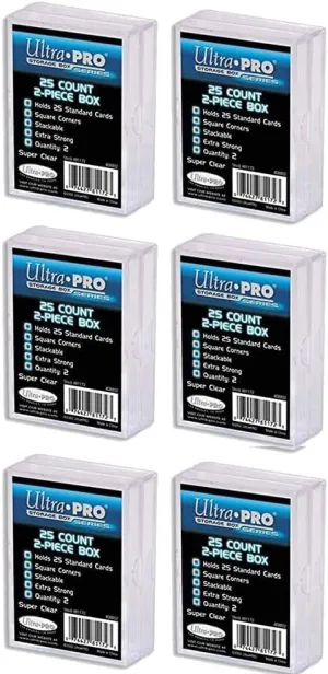 Ultra Pro 25 Count 2-Piece Plastic Box 12 Pack
