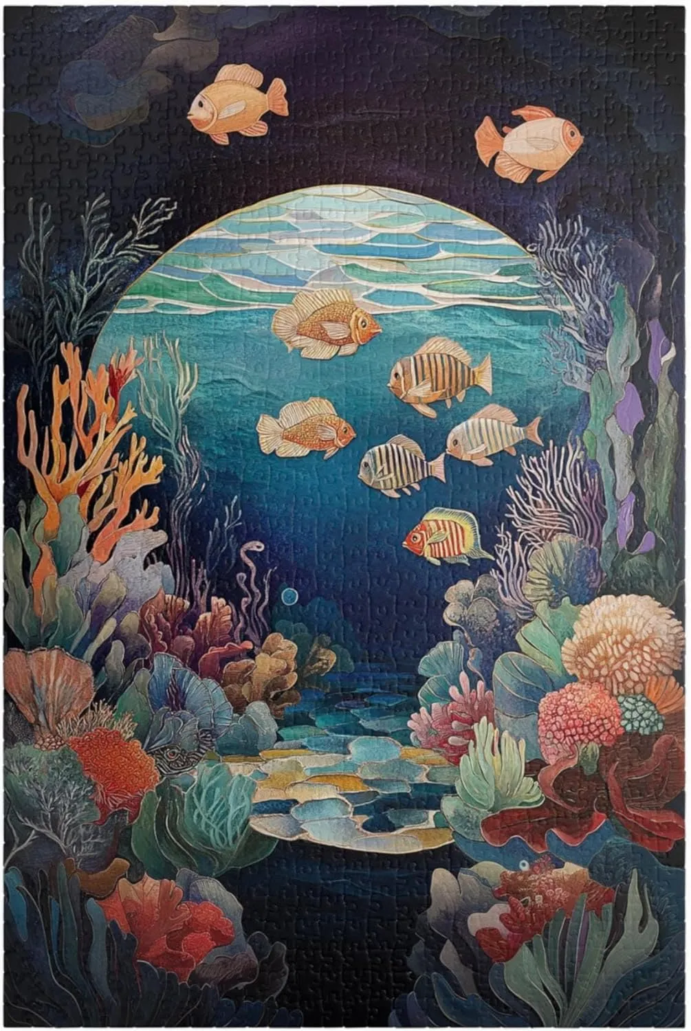 Underwater Puzzles for Adults 1000 Pieces - Ocean Fish Jigsaw Puzzle, Brain Teaser Fun Game