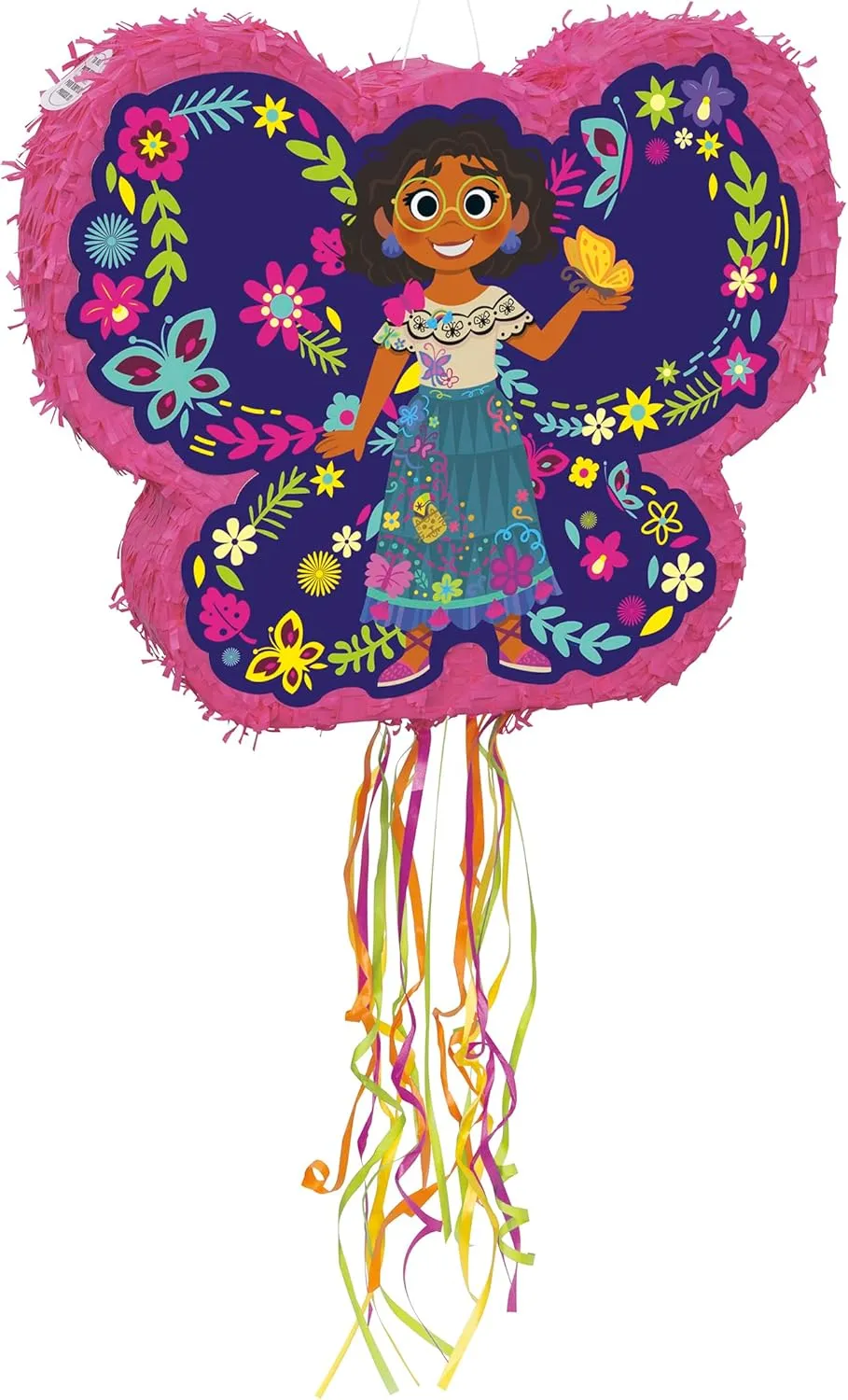 Unique Disney Encanto Butterfly Drum Pull Pinata, 1 Count - Unique Celebration Addition, Perfect for Kids' Parties & Entertainment