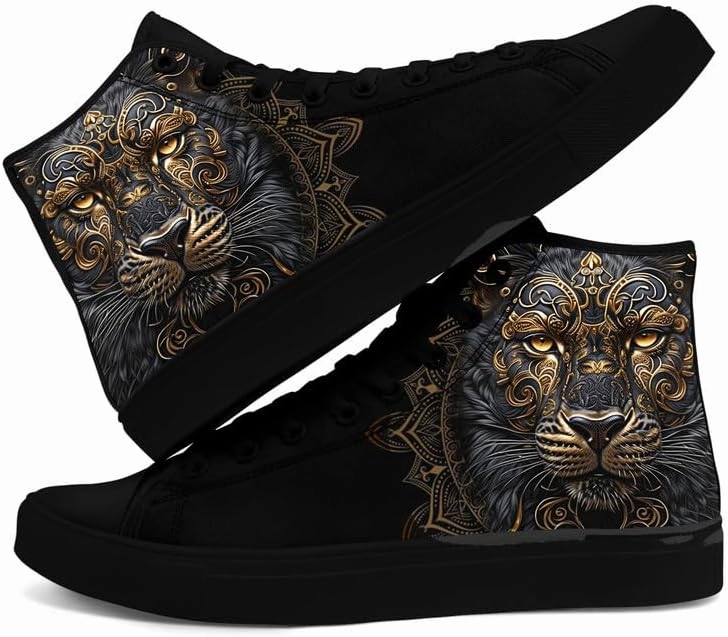 Unisex Fashion Skull High Top Sneakers Classic Lace-Up Canvas Shoes,Casual Cool Hip Hop Tennis Walking Shoes for Men Women