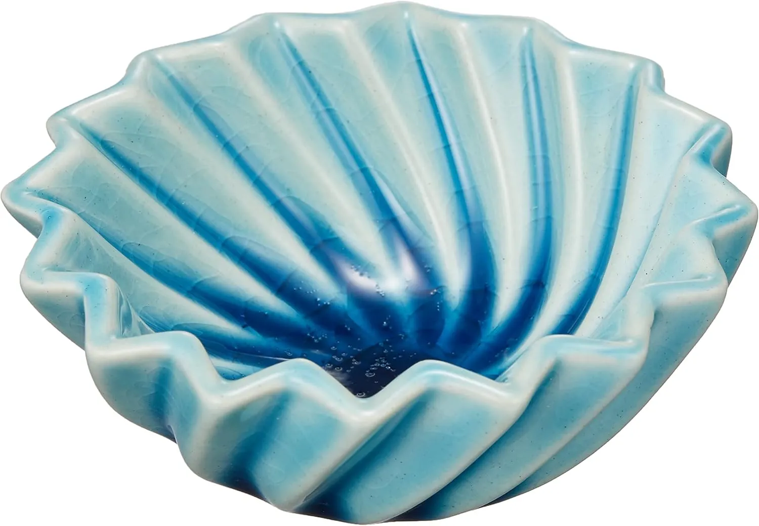Utsuwa Rosan 027-0518 Seto Ware Kofu Kiln Frill Colorful Bean Bowl, Small Bowl, Approx. 3.1 inches (8 cm), Turkish Blue, Light Blue, Microwave Safe, Dishwasher Safe, Made in Japan