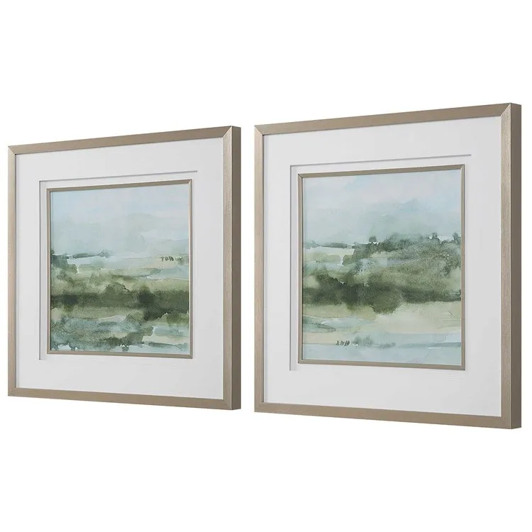 Uttermost Soft Sage Set of 2 Framed Prints