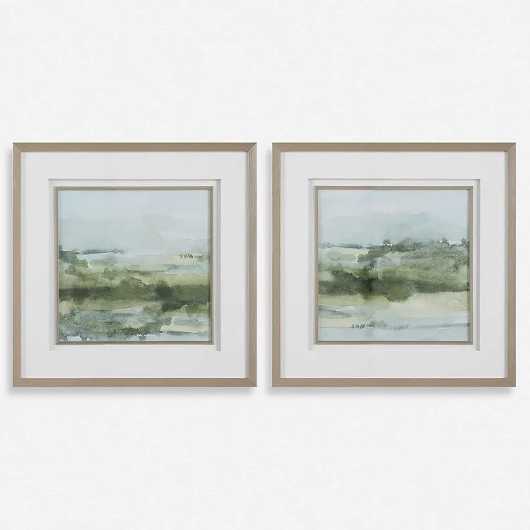 Uttermost Soft Sage Set of 2 Framed Prints