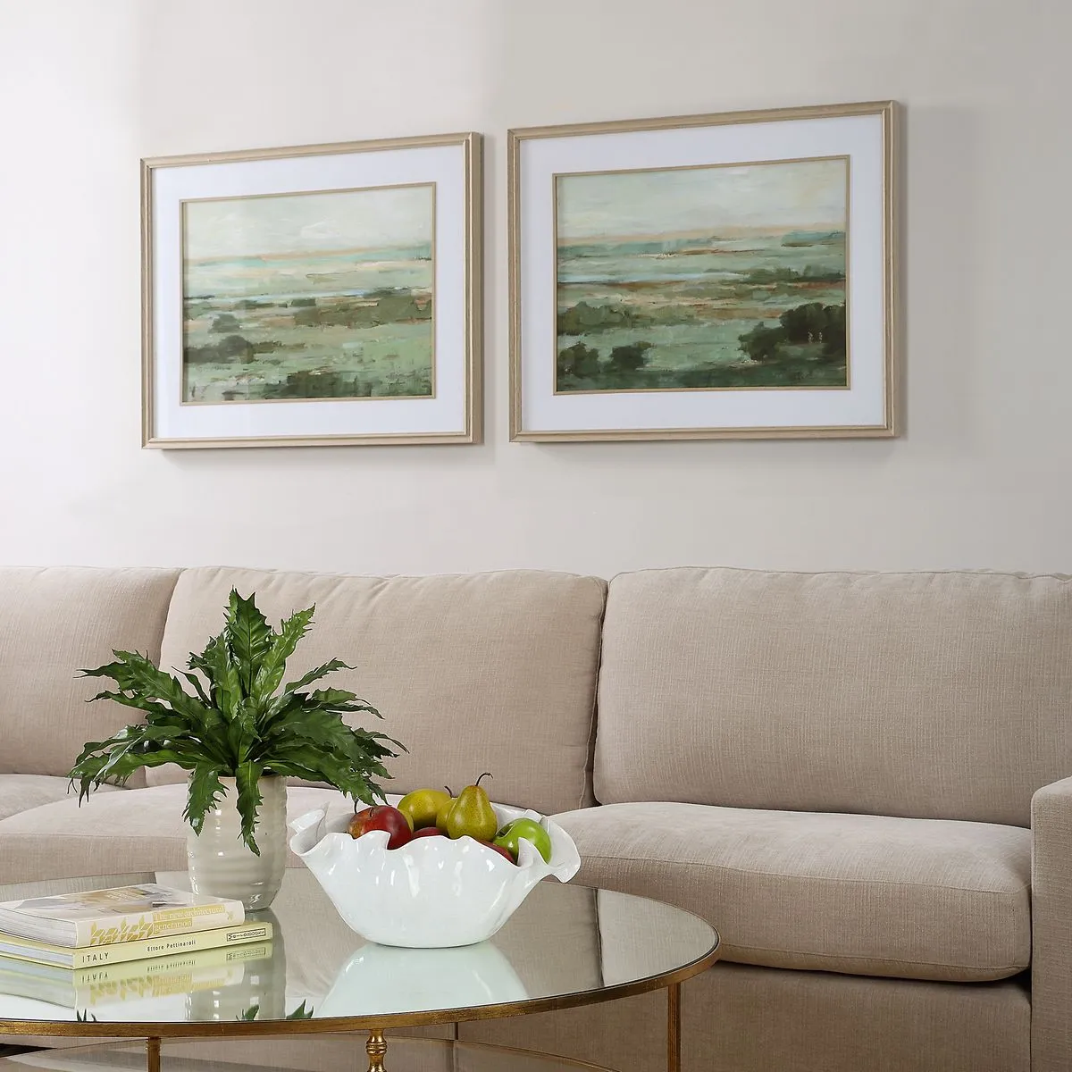 Uttermost Warm Valley Framed Prints Set Of 2