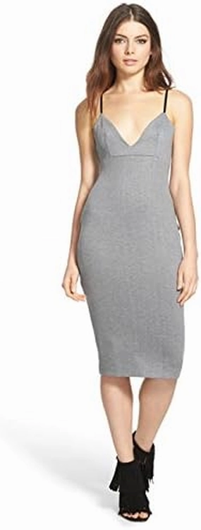 V-Neck Midi Dress