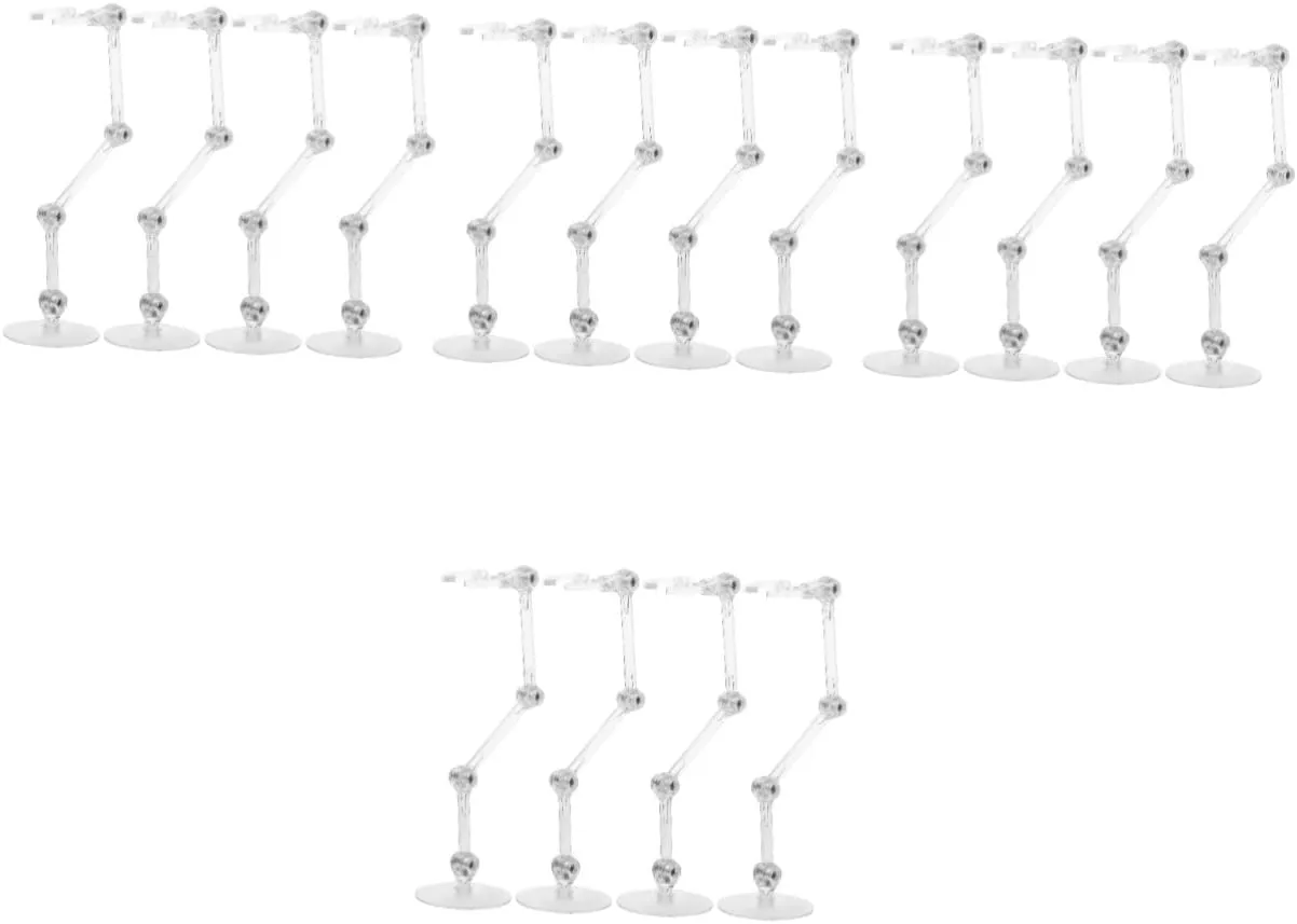 Vaguelly 16pcs Action Figure Stand Lightweight and Portable Display Holder for Dolls Model Rack for Home Store and Mall Use Stable and Design for Collectibles
