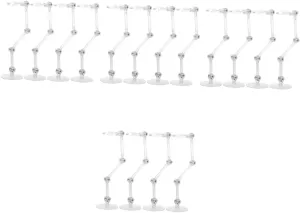 Vaguelly 16pcs Action Figure Stand Lightweight and Portable Display Holder for Dolls Model Rack for Home Store and Mall Use Stable and Design for Collectibles
