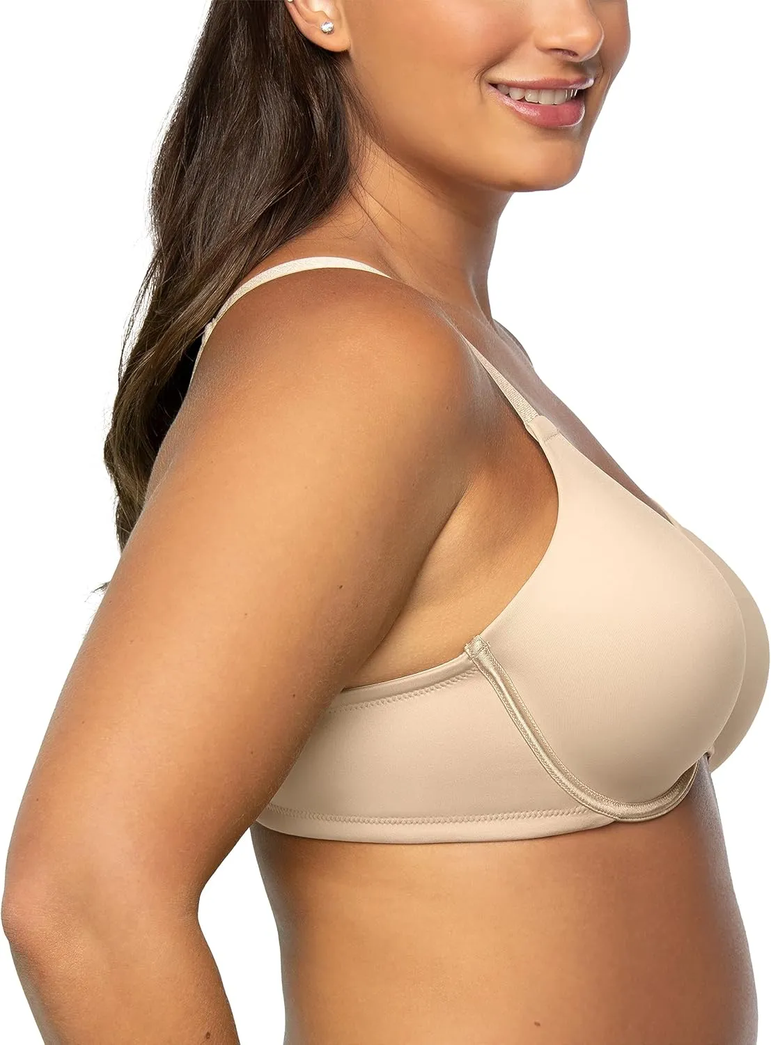 Vanity Fair Women's Full Figure Beauty Back Smoothing Bra, 4 Way Stretch Fabric, Lightly Lined Cups up to H