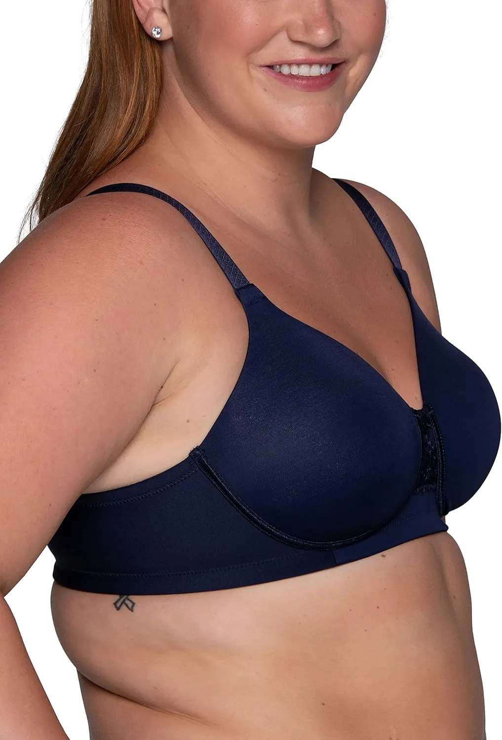 Vanity Fair Women's Full Figure Beauty Back Smoothing Bra, 4 Way Stretch Fabric, Lightly Lined Cups up to H