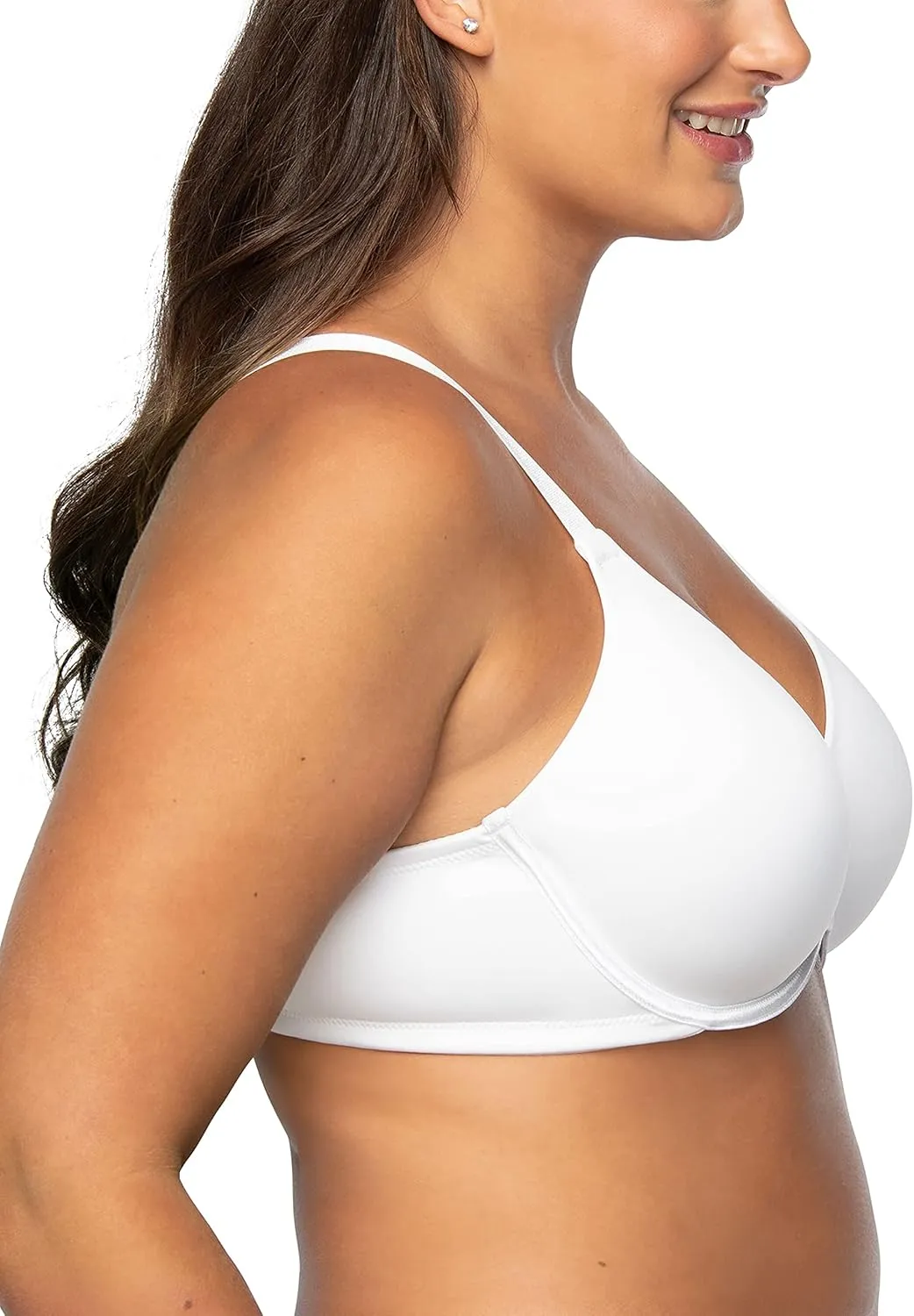Vanity Fair Women's Full Figure Beauty Back Smoothing Bra, 4 Way Stretch Fabric, Lightly Lined Cups up to H