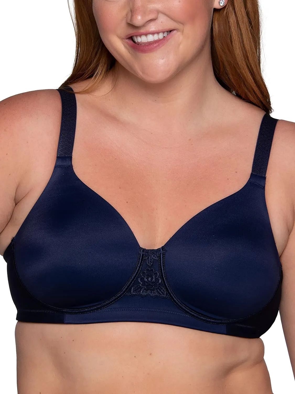 Vanity Fair Women's Full Figure Beauty Back Smoothing Bra, 4 Way Stretch Fabric, Lightly Lined Cups up to H