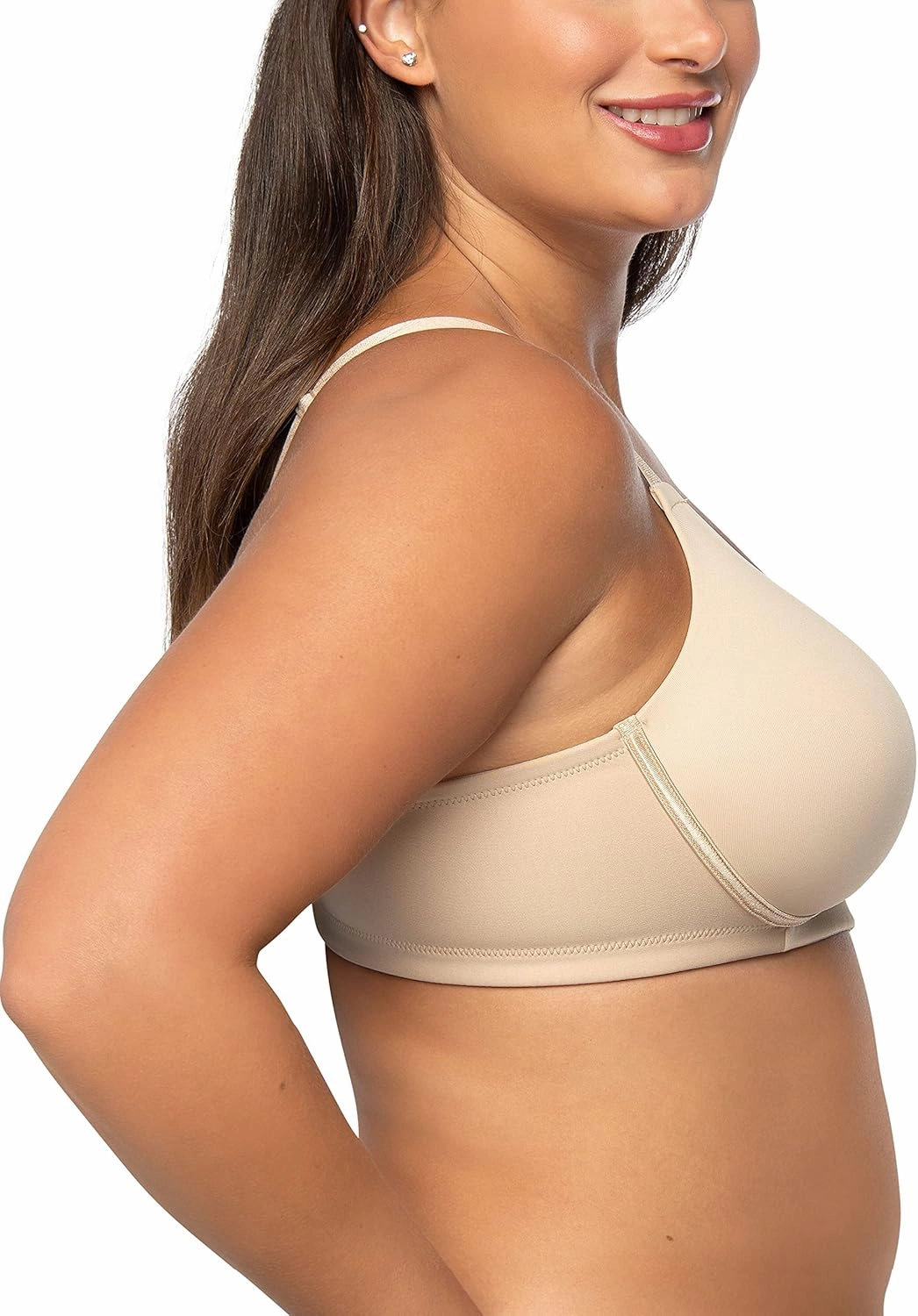 Vanity Fair Women's Full Figure Beauty Back Smoothing Bra, 4 Way Stretch Fabric, Lightly Lined Cups up to H