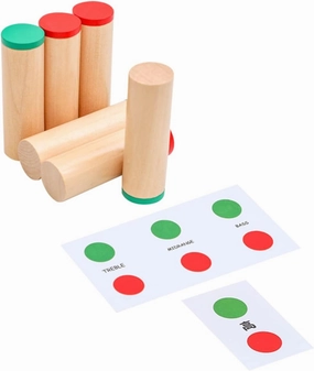 VANZACK 1 Set Wooden Sound Tube for Montessori Auditory Training Educational for Cognitive Development and Interactive Learning Present