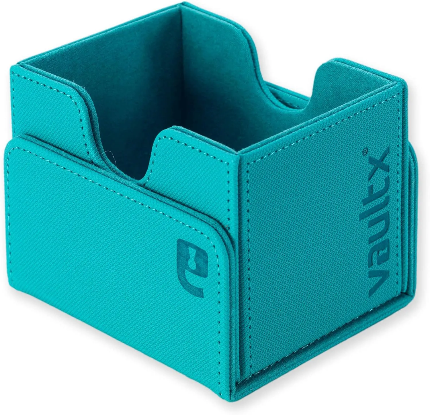 Vault X Trading Card Sideloading Deck Box, 100  sleeved cards, Premium Exo-Tec Material, Card Holder Storage Box, Detachable Magnetic Lid, for MTG Commander Game, TCG (Teal)