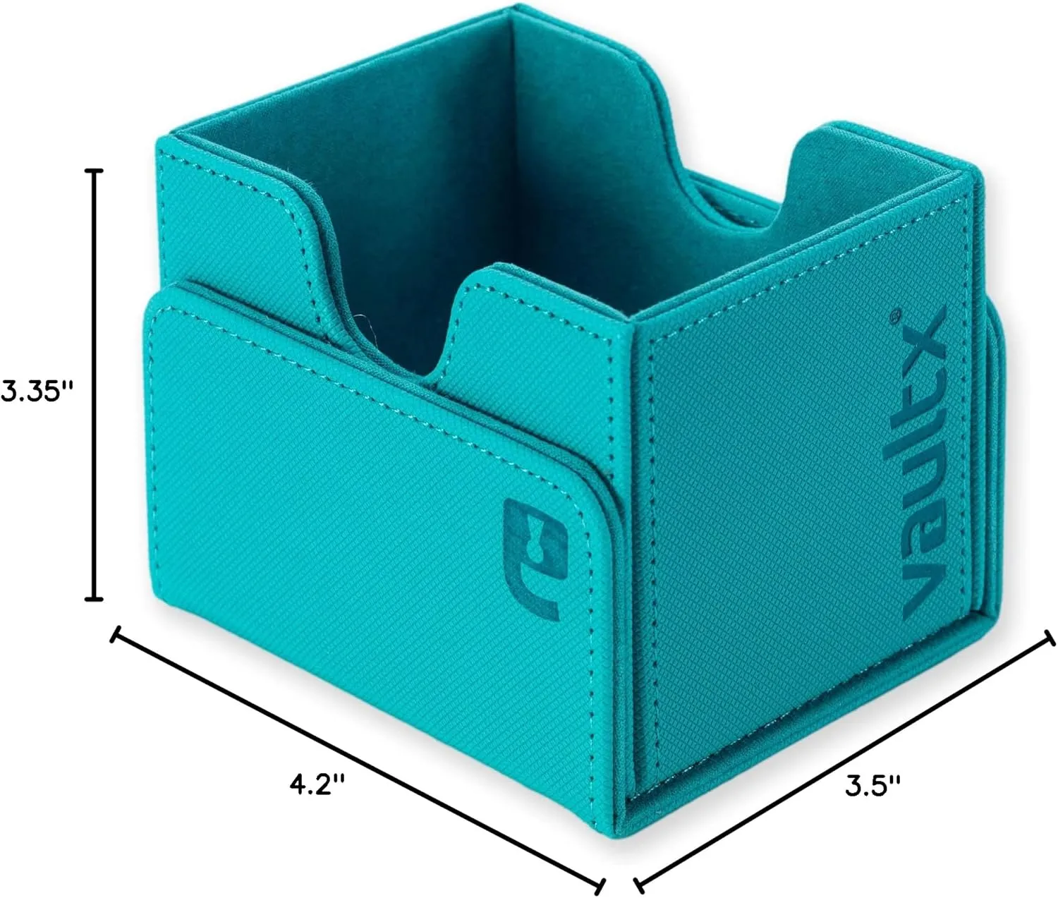 Vault X Trading Card Sideloading Deck Box, 100  sleeved cards, Premium Exo-Tec Material, Card Holder Storage Box, Detachable Magnetic Lid, for MTG Commander Game, TCG (Teal)