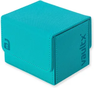 Vault X Trading Card Sideloading Deck Box, 100  sleeved cards, Premium Exo-Tec Material, Card Holder Storage Box, Detachable Magnetic Lid, for MTG Commander Game, TCG (Teal)
