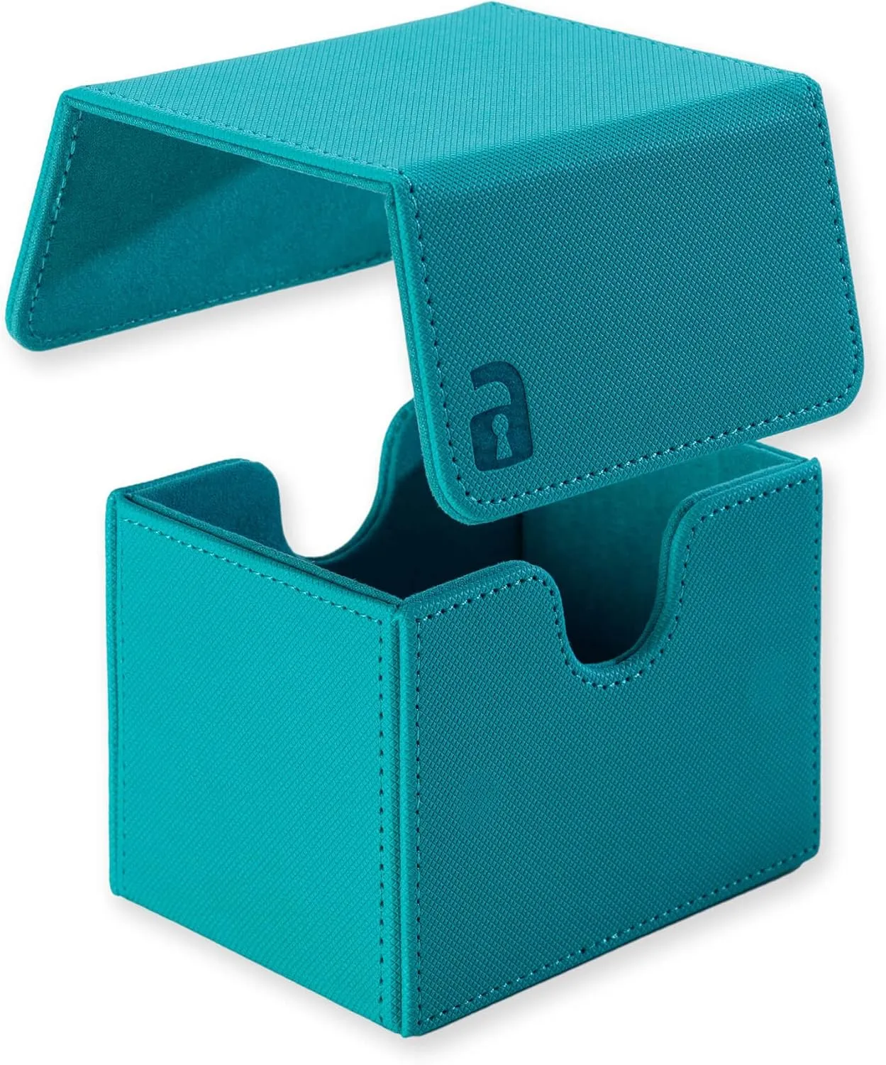 Vault X Trading Card Sideloading Deck Box, 100  sleeved cards, Premium Exo-Tec Material, Card Holder Storage Box, Detachable Magnetic Lid, for MTG Commander Game, TCG (Teal)
