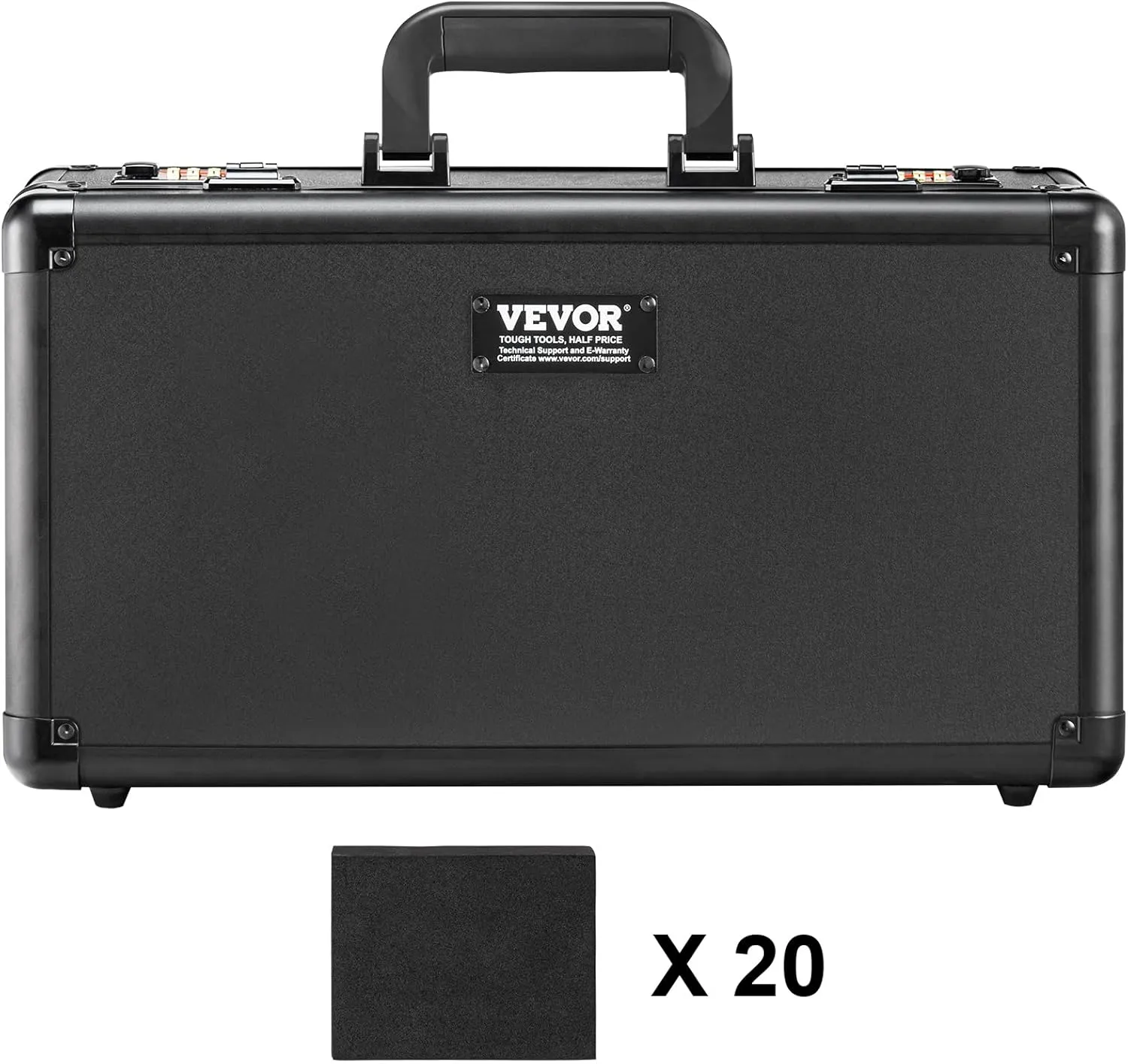 VEVOR 120 PSA Graded Card Storage Box 4 Slots, with Coded Lock Foam Dividers, Graded Sports Cards Holder Carrying Case for 84 BGS Cards 96 SGC Cards 428 Top Loaders or 999  Loose Cards