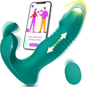 Vibrating Dildos for Women Sex Toy - 3IN1 App Wearable Remote Vibrator Rose Sex Toy, Sex Pleasure Tools for Women with 9 Rabbit Clit Vibrator & 9 Thrusting Dildos Anal Toys G Spot Vibrator Sex Swing
