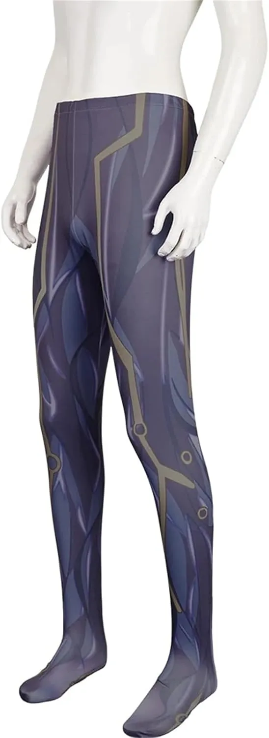 Viktor Cosplay Costume Men Cape Pants with Gloves Full Set for Halloween Party
