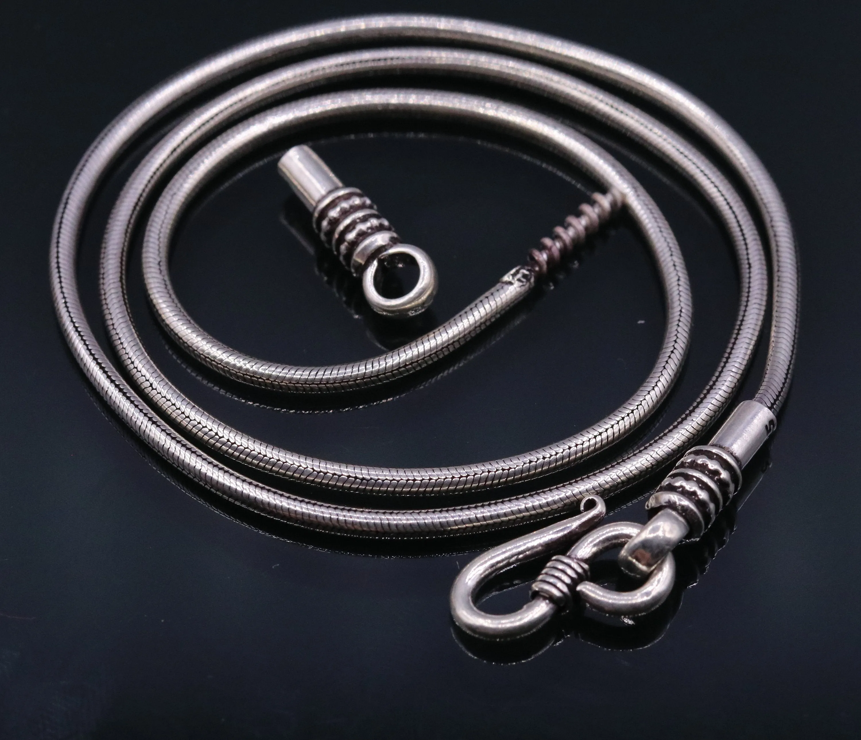 Vintage design Chain 925 sterling silver handmade Solid silver snake chain ,screw chain amazing antique pendant chain necklace jewelry ch36