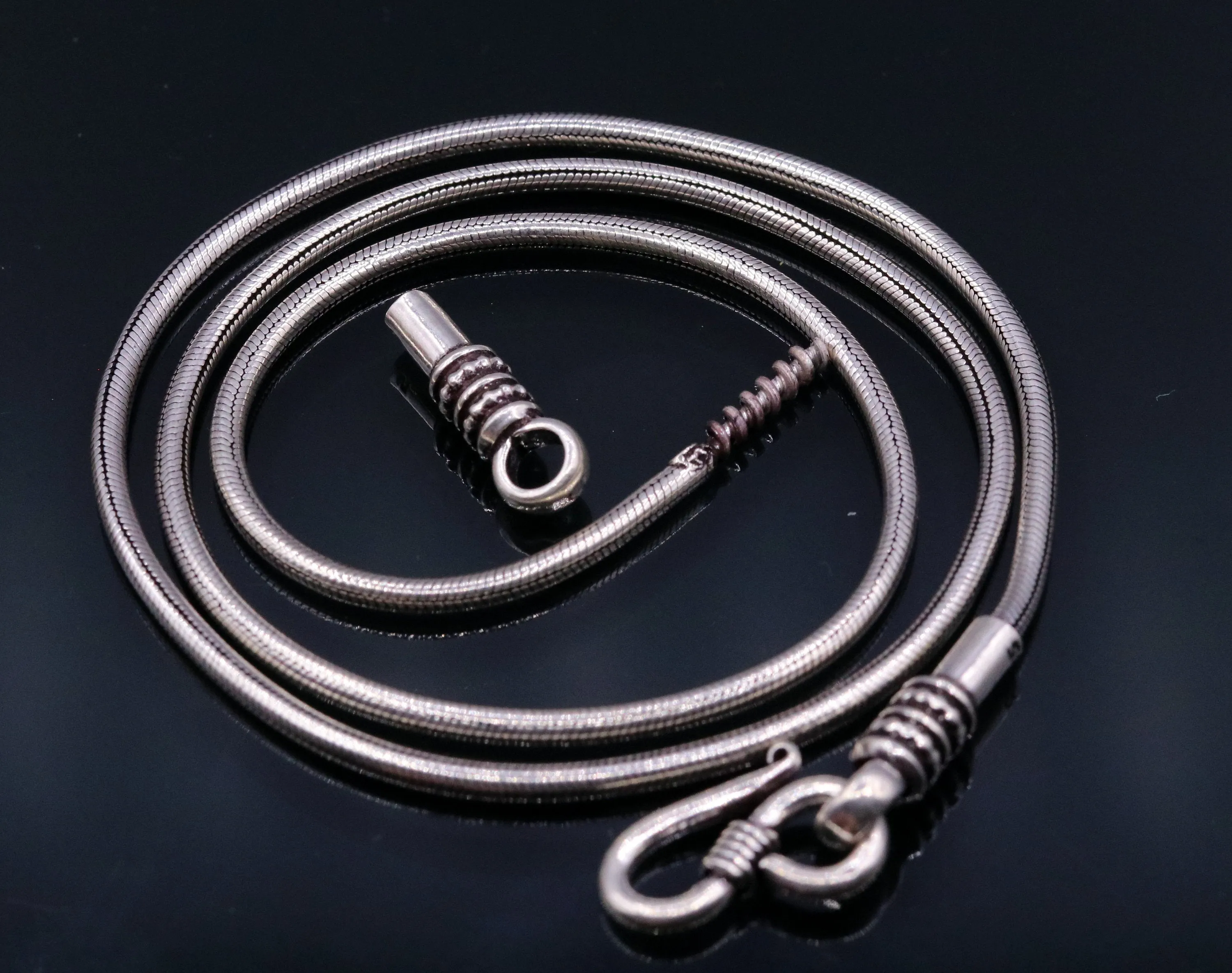 Vintage design Chain 925 sterling silver handmade Solid silver snake chain ,screw chain amazing antique pendant chain necklace jewelry ch36