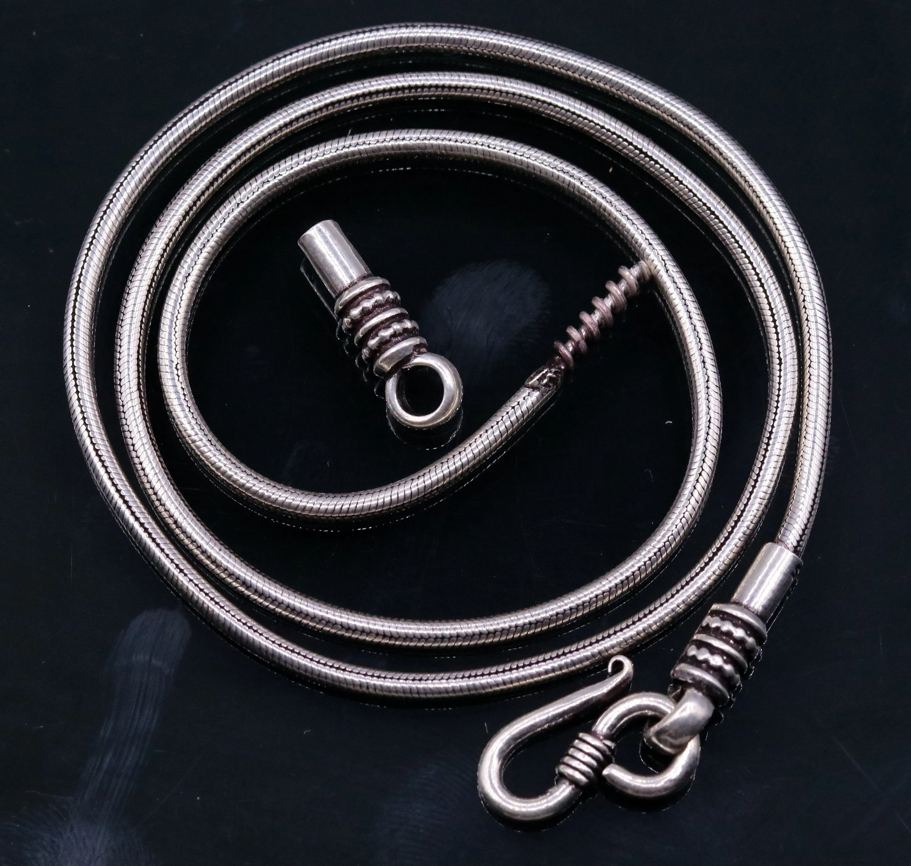 Vintage design Chain 925 sterling silver handmade Solid silver snake chain ,screw chain amazing antique pendant chain necklace jewelry ch36
