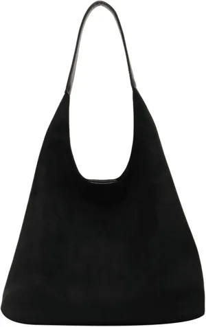 Vintage Suede Tote Bag for Women Autumn Winter 2024 Collection Retro Casual Commute Large Capacity Shoulder Bag
