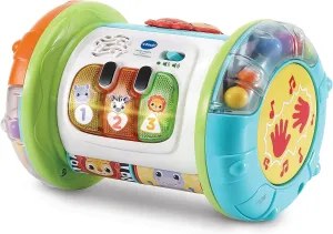 VTech - 3 in 1 Interactive Magic Roller, Multi-Activity Toy for Babies from 6 Months, Drum, Piano and Activity Center, Music Learning, Teaches Basic Vocabulary,