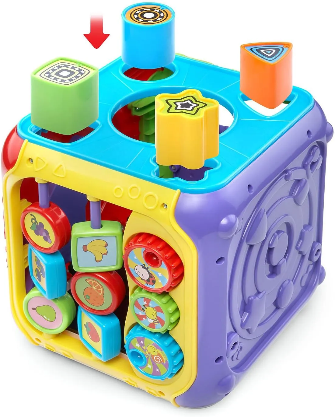 VTech Sort and Discover Activity Cube (Frustration Free Packaging), Red