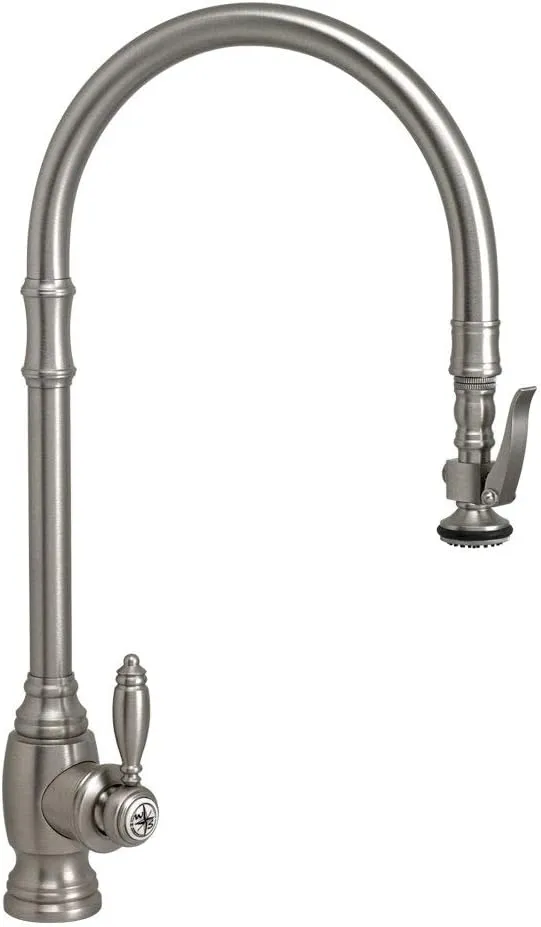 Waterstone 5500-AC Traditional Extended Reach PLP Pull Down Faucet Antique Copper