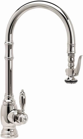 Waterstone 5600-AB Traditional Standard Reach PLP Pulldown Faucet Antique Brass