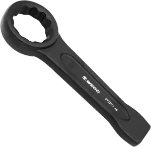 WEDO Striking Box Wrench,17mm Box End Striking Ring Wrench,Length 145mm,One-time Die Forged,Strong Torque,High Strength,Wear Resistance,Black-Spray on Surface,DIN7444 Standard, 40 Chrome Steel