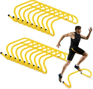 Wettarn 18 Pcs 6" Speed Training Hurdles Durable Agility Training Hurdle Agility Plyometric and All Purpose Equipment for Athletes, Soccer, Basketball