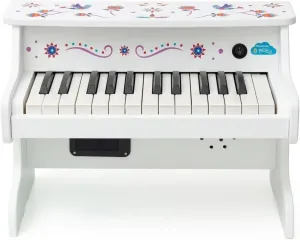 White 25-Key Digital Wooden Toy Piano for Kids – Real Sound Wooden Piano for Toddler Ages 3  Mini Pianos for Kids with Guidebook & Videos – Educational Instrument for Young Musicians