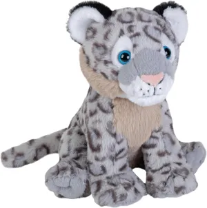 Wild Republic Earthkins Mini Snow Leopard, Stuffed Animal, 8 inch, Plush Toy, Eco-Friendly