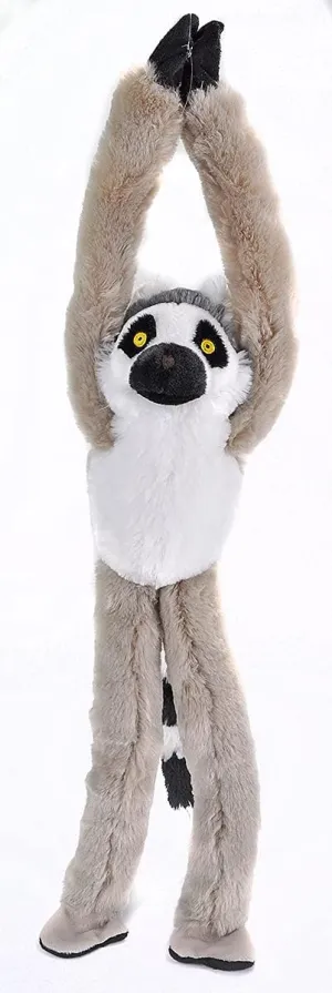 Wild Republic Ecokins Hanging Ring Tailed Lemur, Stuffed Animal, 22 inches, Gift for Kids, Plush Toy, Made from Spun Recycled Water Bottles, Eco Friendly, Child’s Room Decor