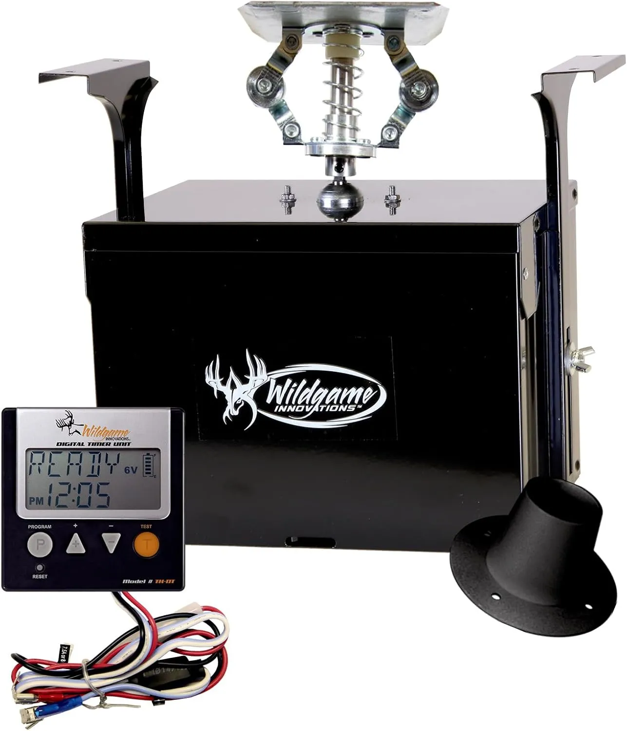 Wildgame Innovations Evolution Feeder 12V Digital Power Control Unit for Deer Hunting | Varmint-Proof Programmable Feeder Kit with 6 Available Feed Times & 30ft Feed Range