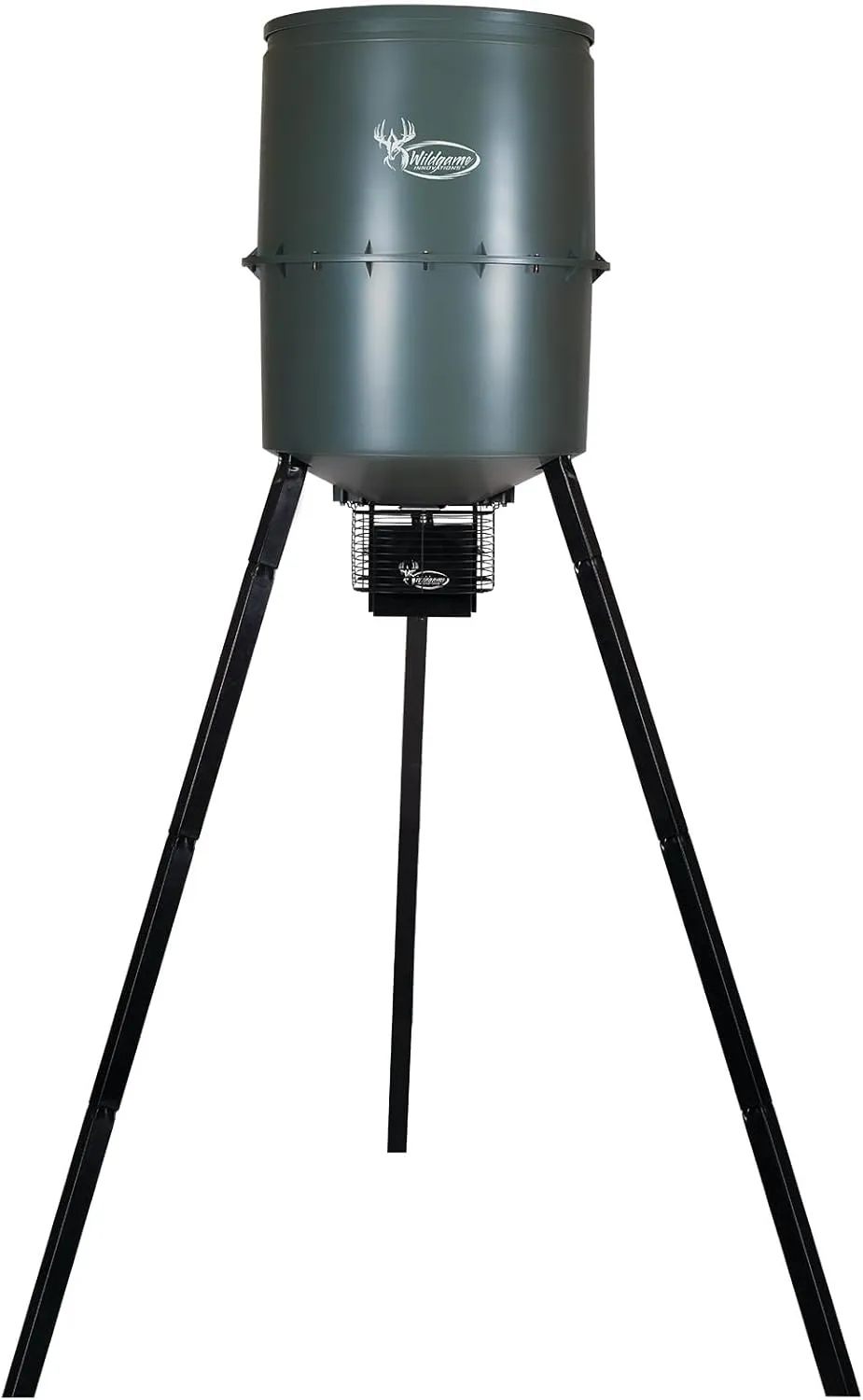WILDGAME INNOVATIONS Quick-Set Pro 270lb Game Feeder with Digital Timer Durable Varmint-Proof Tripod Corn/Pellet Deer Hunting Feeder with 1-6 Available Feed Times & 50-feet Radius