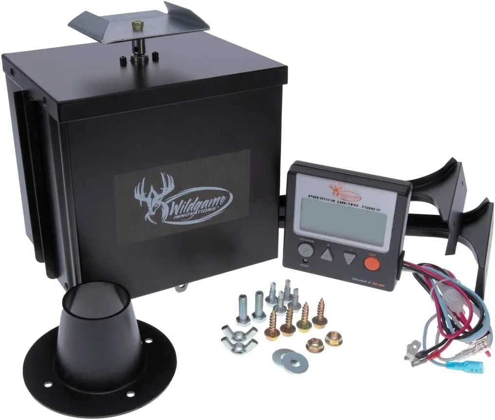 WILDGAME INNOVATIONS Trophy Hunter 6V Digital Feeder Kit , Weather-Resistant Durable Easy-to-Use Digital Power Control Unit for Hunting Game Feeder