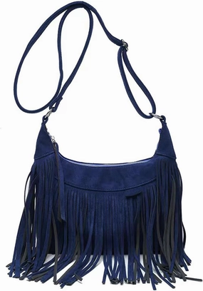 Women Fashion Fringe Purse Crossbody Bags Vegan Suede Hippie Tassel Hobo Shoulder Bag Vintage Handbags