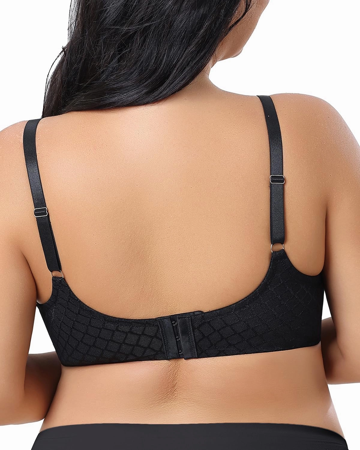 Women's Underwire Push Up Bra Lightly Padded Molded Cups with Lace Plus Size Full Support 38C-44E