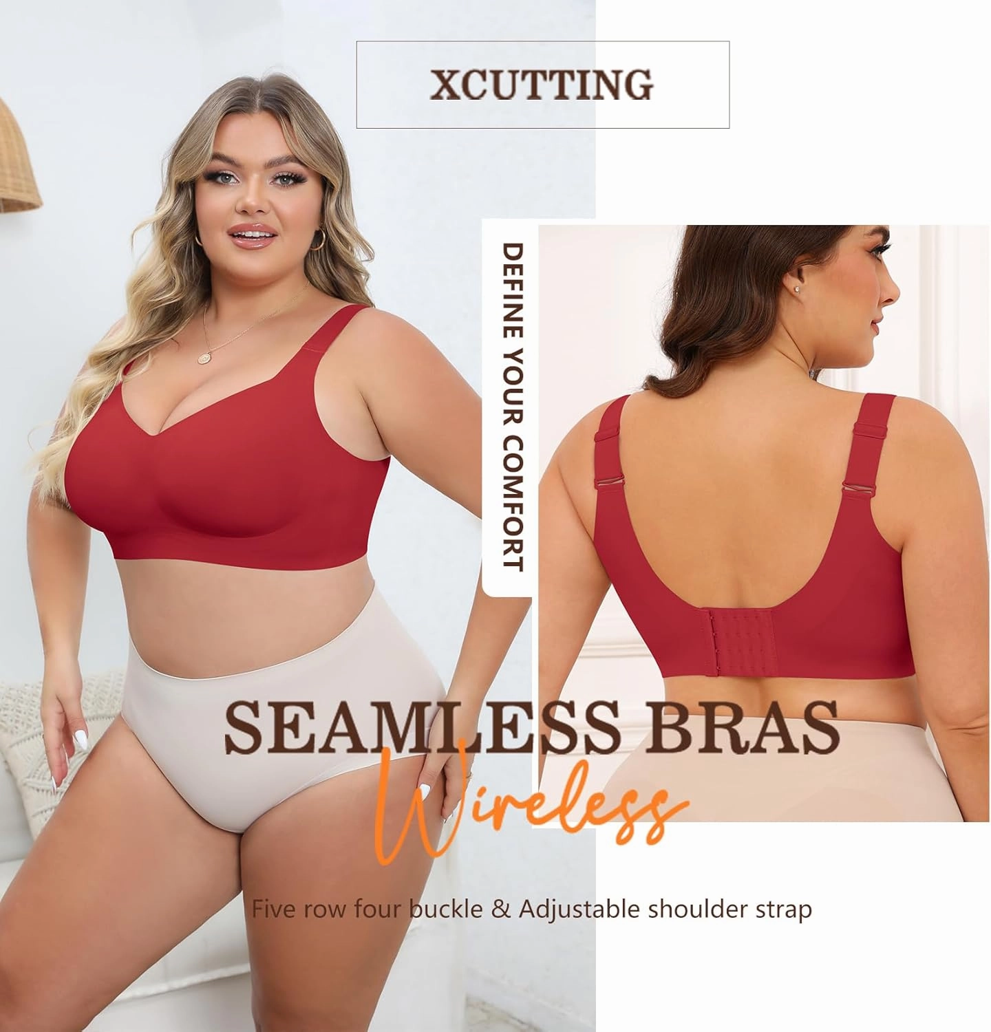 Women Wirefree Bras for Women Full Coverage No Underwire Everyday Bras Comfortable Wireless Padded Bras