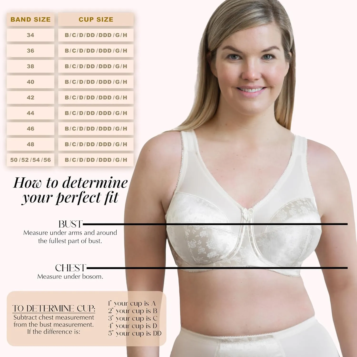 Women's 7102 Full Figure Wireless Seamed Cup Bra